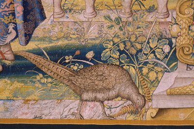 Vertumnus en Pomona: Vertumnus als landbouwer (detail) door Flemish School