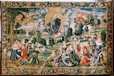 Vlaamse wandtapijt. Serie de Hagel. Ad te clamamus. Tweede tapijt in de serie. Ca 1528. door Flemish School