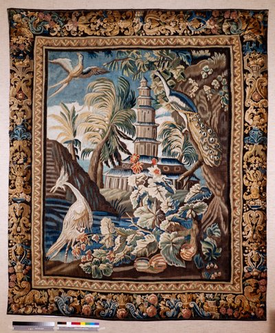 Vlaamse wandtapijt. Zogenaamde verdure. Manufacture van Oudenaarde. Privécollectie. 17e eeuw (?) door Flemish School