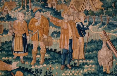 Het ganzenbord (Het ganzenspel). 17e eeuw. door Flemish School