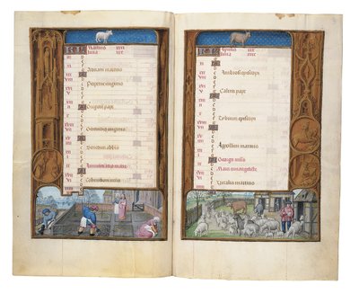 Folios uit het Rothschild-getijdenboek, Gent of Brugge door Flemish School