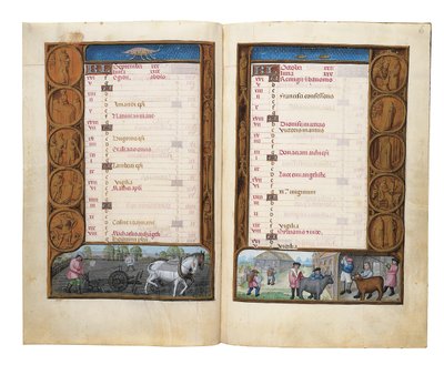 Folios uit het Rothschild Getijdenboek, Gent of Brugge, ca. 1505 door Flemish School