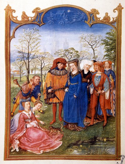 Huwelijk op het platteland uit een Breviarium Grimani door Flemish School