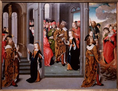 Martelaarschap van St. Agnes van Rome, op Piazza Navona door Flemish School