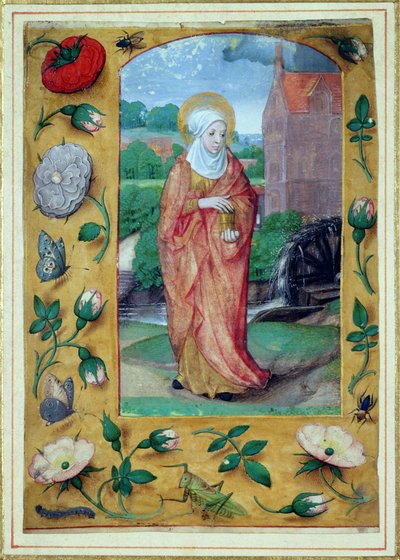 Maria Magdalena, uit een Getijdenboek, ca. 1500 door Flemish School