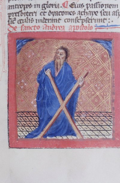 Pagina uit de Legenda Aurea, Brugge, ca. 1400-10 door Flemish School