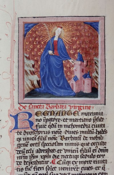 Pagina uit de Legenda Aurea, Brugge, ca. 1400-10 door Flemish School
