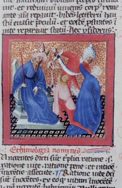 Pagina uit de Legenda Aurea, Brugge, ca. 1400-10 door Flemish School