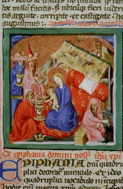 Pagina uit de Legenda Aurea, Brugge, ca. 1400-10 door Flemish School