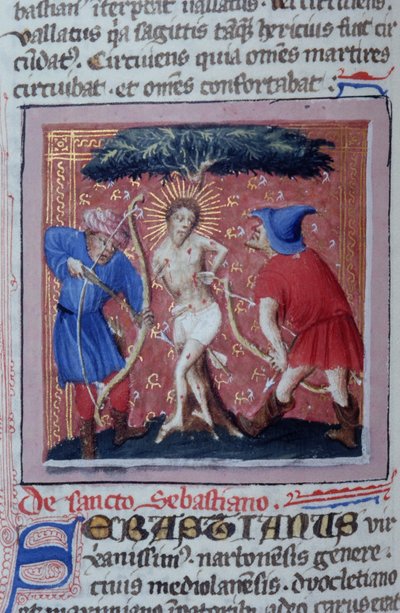 Pagina uit de Legenda Aurea, Brugge, ca. 1400-10 door Flemish School