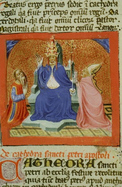 Pagina uit de Legenda Aurea, Brugge, ca. 1400-10 door Flemish School