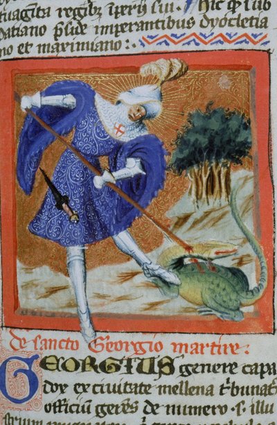 Pagina uit de Legenda Aurea, Brugge, ca. 1400-10 door Flemish School