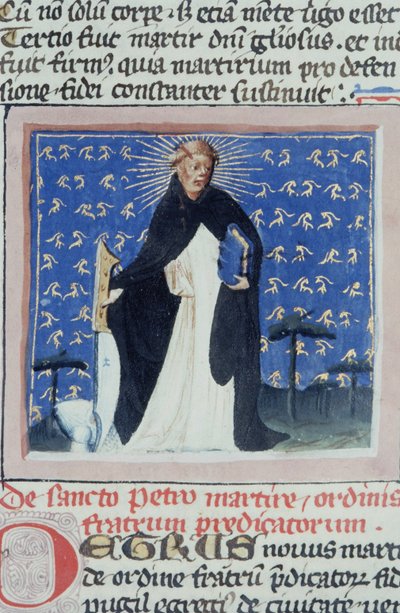 Pagina uit de Legenda Aurea, Brugge, ca. 1400-10 door Flemish School