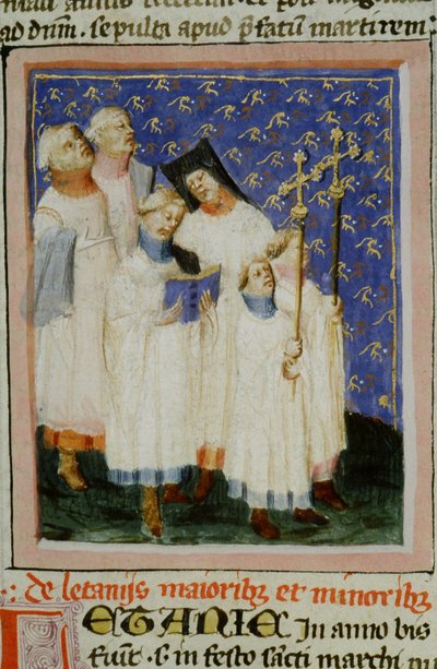 Pagina uit de Legenda Aurea, Brugge, ca. 1400-10 door Flemish School