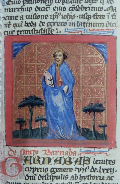 Pagina uit de Legenda Aurea, Brugge, ca. 1400-10 door Flemish School