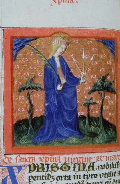 Pagina uit de Legenda Aurea, Brugge, ca. 1400-10 door Flemish School