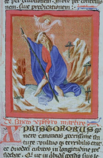 Pagina uit de Legenda Aurea, Brugge, ca. 1400-10 door Flemish School