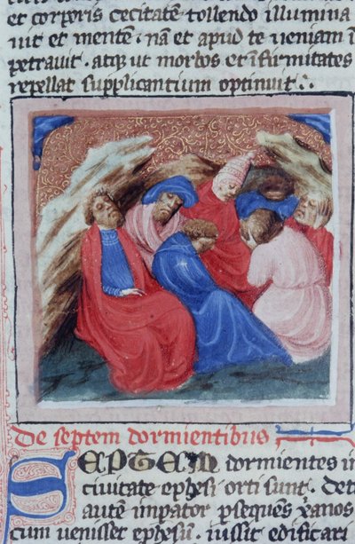 Pagina uit de Legenda Aurea, Brugge, ca. 1400-10 door Flemish School