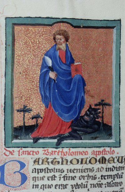 Pagina uit de Legenda Aurea, Brugge, ca. 1400-10 door Flemish School