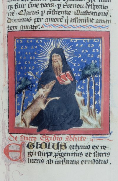 Pagina uit de Legenda Aurea, Brugge, ca. 1400-10 door Flemish School