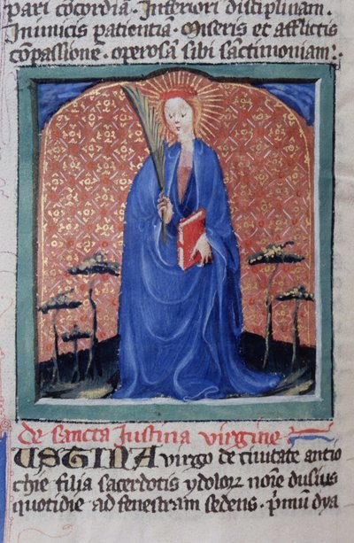Pagina uit de Legenda Aurea, Brugge, ca. 1400-10 door Flemish School