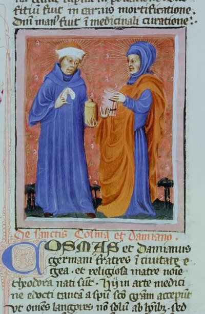 Pagina uit de Legenda Aurea, Brugge, ca. 1400-10 door Flemish School
