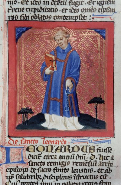 Pagina uit de Legenda Aurea, Brugge, ca. 1400-10 door Flemish School