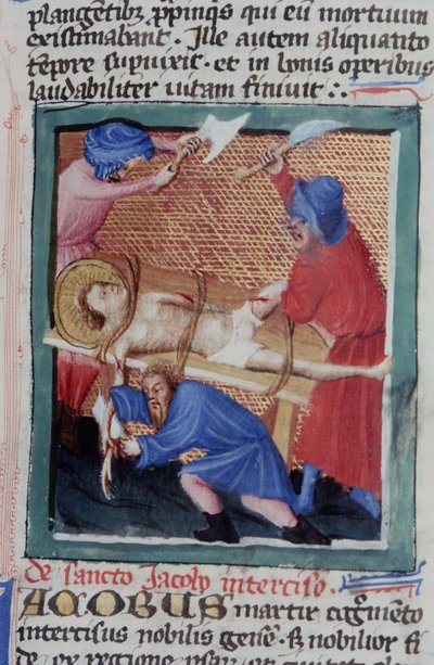 Pagina uit de Legenda Aurea, Brugge, ca. 1400-10 door Flemish School