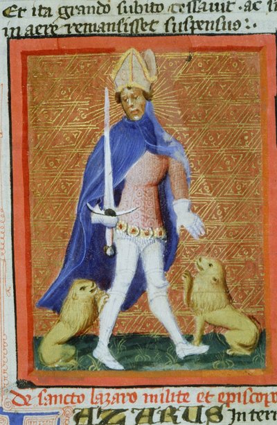 Pagina uit de Legenda Aurea, Brugge, ca. 1400-10 door Flemish School