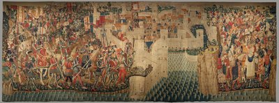 De inname van Tanger. Serie Veroveringen van koning Alfonso I van Portugal door Flemish School