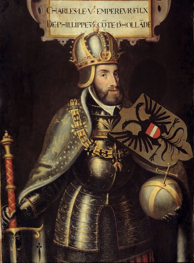 Portret van Karel V door Flemish School