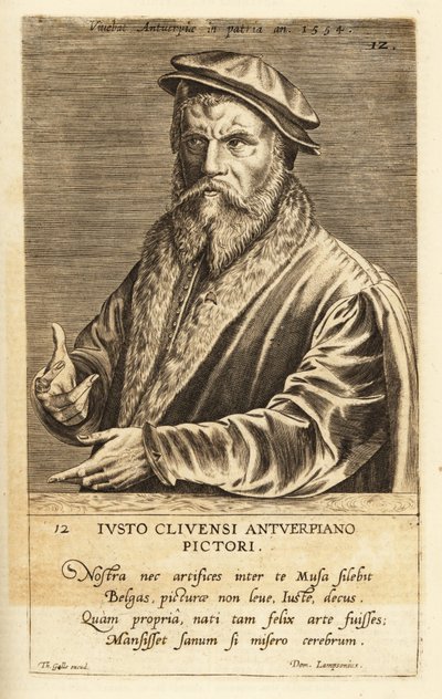 Portret van Joos van Cleve, Vlaamse schilder actief in Antwerpen, circa 1485-1540 door Flemish School