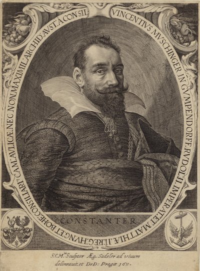 Portret van Vincent Muschinger von Gumpendorff door Flemish School