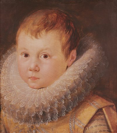 Portret van een kind door Flemish School