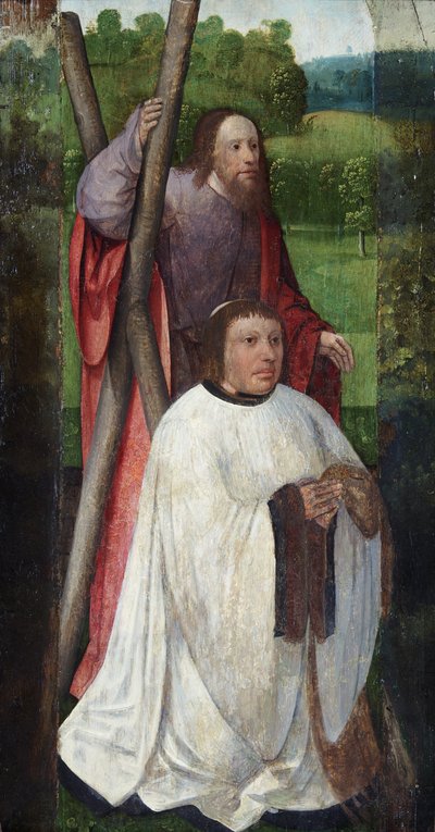 Sint Andreas en Donor, Sint Jacobus [2 panelen] door Flemish School