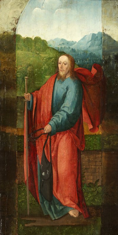 Sint Andreas en Donor, Sint Jacobus [2 panelen] door Flemish School