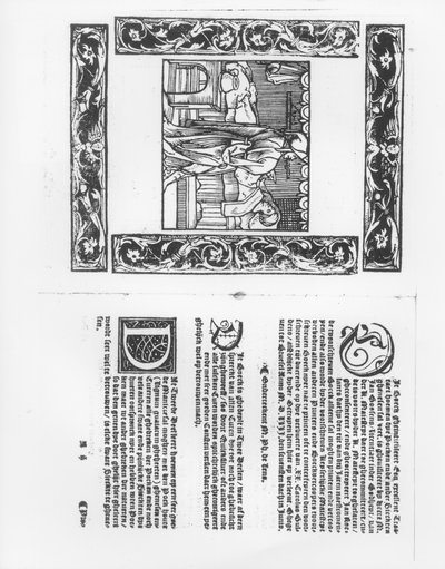 Ziekenbed met een pokkenpatiënt, illustratie uit een medisch verhandeling door Paracelsus (1493-1541) gepubliceerd in 1553 door Flemish School