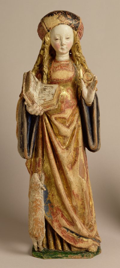 St. Agnes, School van Mechelen, c.1500 door Flemish School