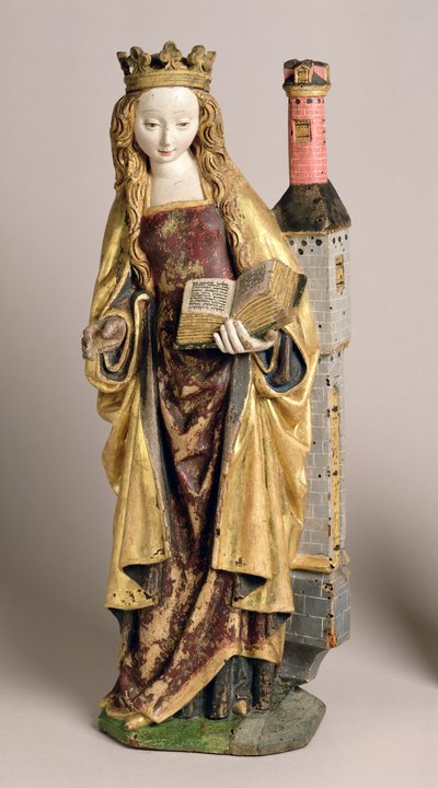 St. Barbara, School van Mechelen, c.1500 door Flemish School