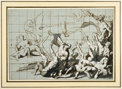 Studie voor de Kerk Militante die de ketterij vertrapt door Flemish School