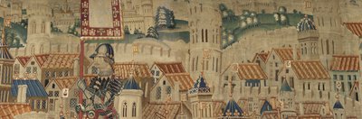 Tapijt met de veroveringen van koning Alfonso V van Portugal (detail) door Flemish School