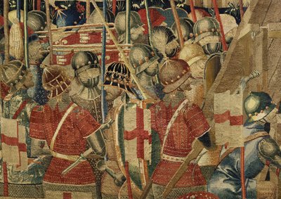 Tapijt met de veroveringen van koning Alfonso V van Portugal (detail) door Flemish School