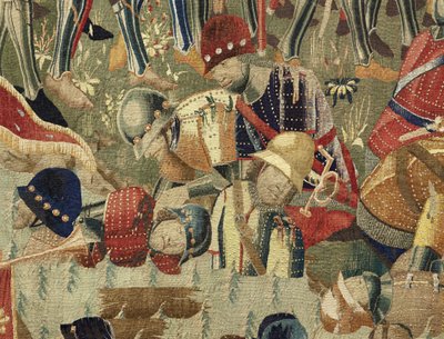 Tapijt met de veroveringen van koning Alfonso V van Portugal (detail) door Flemish School