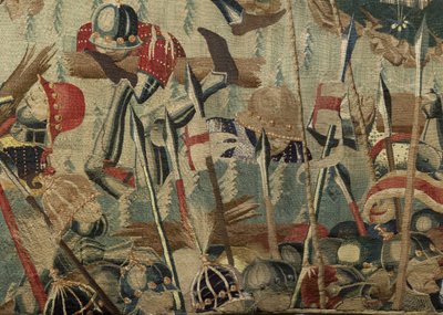 Tapijt met de veroveringen van koning Alfonso V van Portugal (detail) door Flemish School