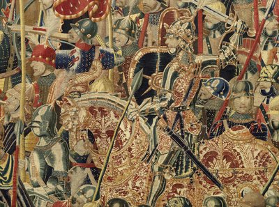 Tapijt met de veroveringen van koning Alfonso V van Portugal (detail) door Flemish School