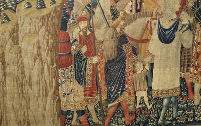 Tapijt met de veroveringen van koning Alfonso V van Portugal (detail) door Flemish School