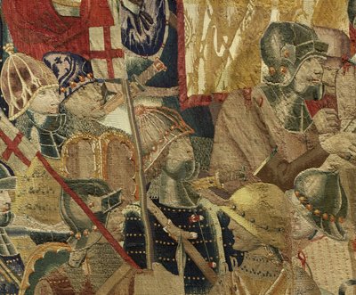 Tapijt met de veroveringen van koning Alfonso V van Portugal (detail) door Flemish School