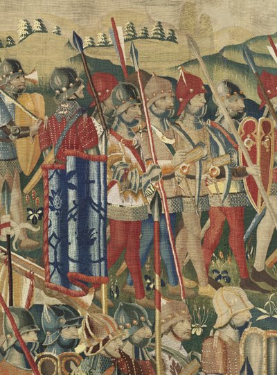 Wandtapijt met de veroveringen van koning Alfons V van Portugal (Conquistas de Alfonso V de Portugal), Tournai. Detail door Flemish School