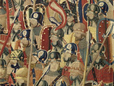 Wandtapijt met de veroveringen van koning Alfons V van Portugal (Conquistas de Alfonso V de Portugal), Tournai. Detail door Flemish School