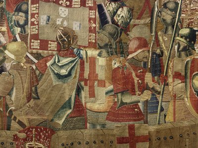 Wandtapijt met de veroveringen van koning Alfons V van Portugal (Conquistas de Alfonso V de Portugal), Tournai. Detail door Flemish School